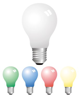 Opaque light bulbs clipart