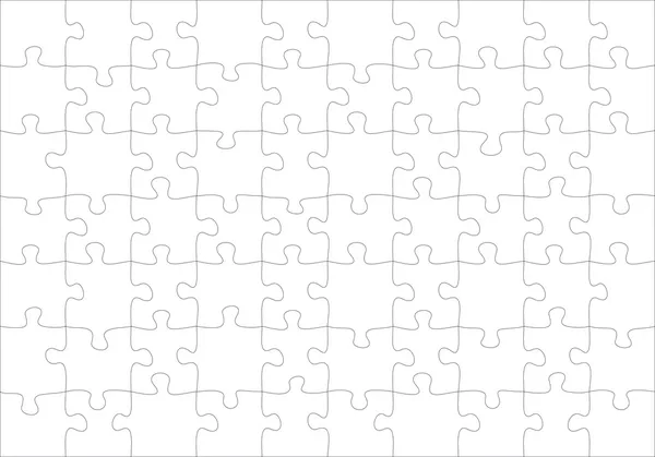 Blank Puzzle Pieces (70) — Stock Vector