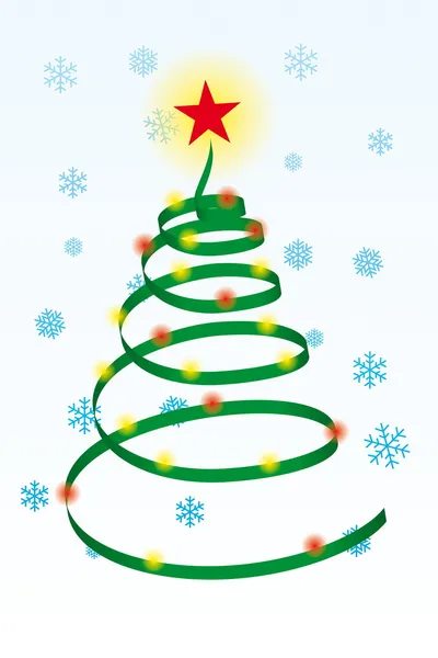 螺旋的圣诞树 — 图库矢量图片