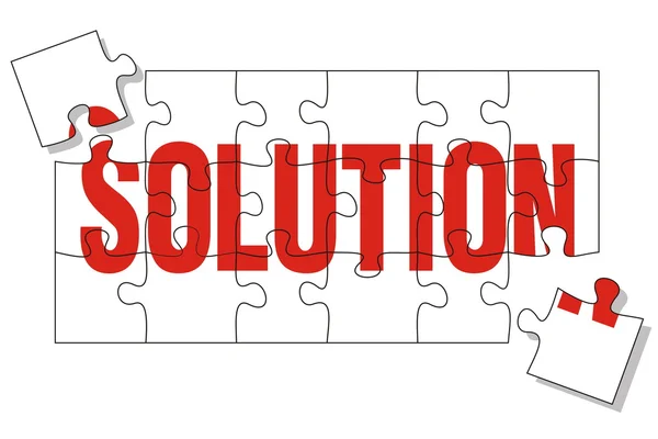 stock vector Solution puzzle