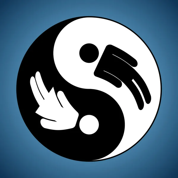 Yin & Yang - Man & vrouw — Stockvector