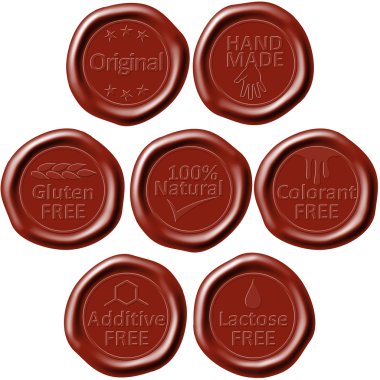 Wax seals illustration clipart