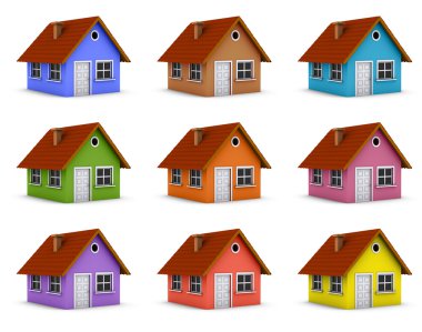 Colorful houses clipart