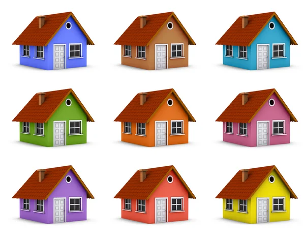 Casas coloridas — Foto de Stock