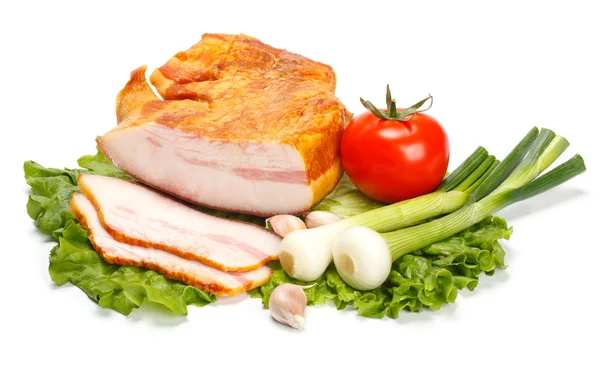 Bacon and vegetables — Stock Photo, Image