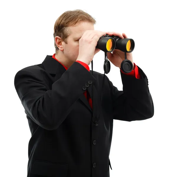 Searching with binoculars — Stock Photo, Image