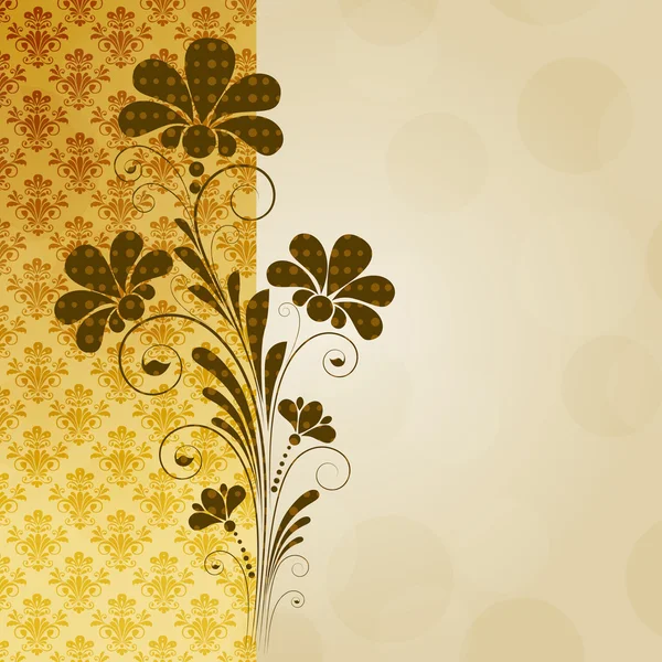 Векторный винтажный цветочный фон с декоративными цветами для дизайна — стоковый вектор