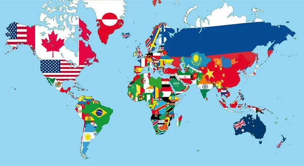 Die Weltkarte — Stockvektor