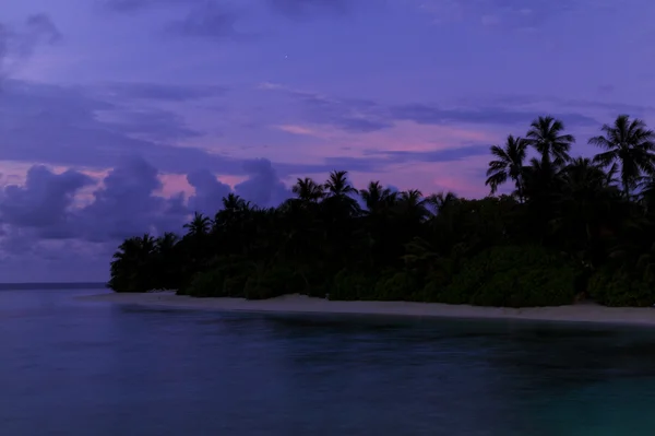 Maledivy západ slunce — Stock fotografie