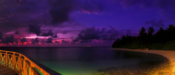 Malediwy zachód słońca — Zdjęcie stockowe
