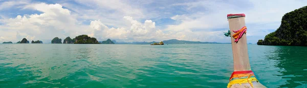 Båt panorama Stockbild