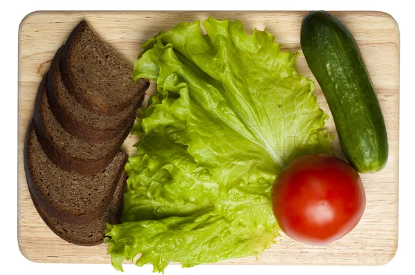 Brød og grøntsager - Stock-foto