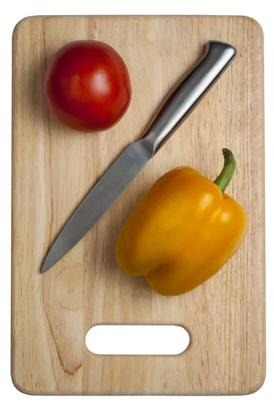 stock image Tomato, knife, pepper