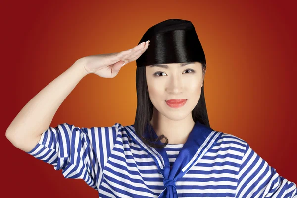 stock image Chinese girl sailor