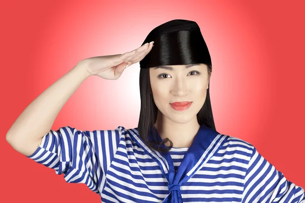 stock image Chinese girl sailor