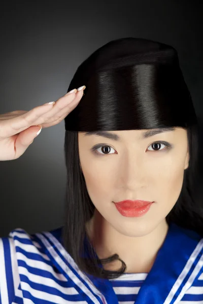 stock image Chinese girl sailor