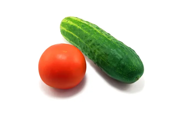 Tomat og agurk – stockfoto