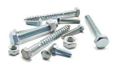 Steel nuts and bolts clipart