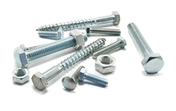 stock image Steel nuts and bolts
