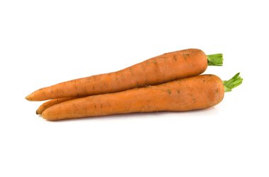 beyaz zemin üzerinde bir carrot izole