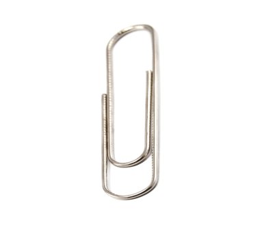 Paper clip isolated on a white background clipart