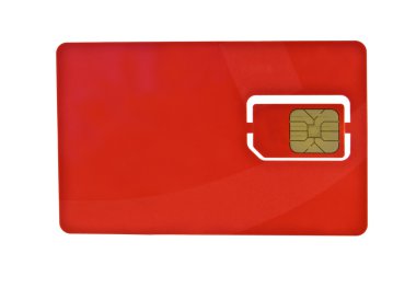 Beyaz arka plan üzerinde izole simcard