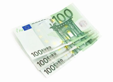 Beyaz bir arka plan üzerinde izole Avrupa para birimi