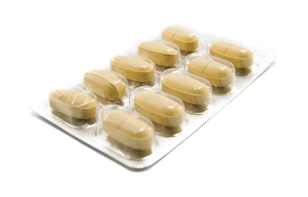 Pillole Sono Isolate Uno Sfondo Bianco — Foto Stock
