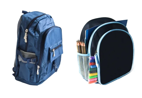 Dva školní batohy — Stock fotografie