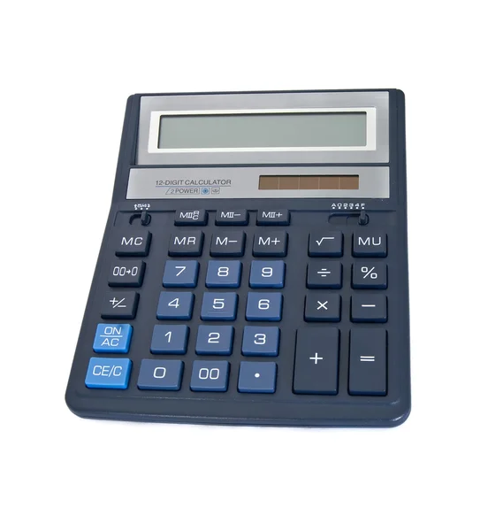 Kalkulator Jest Izolowany Biały Deseń — Zdjęcie stockowe
