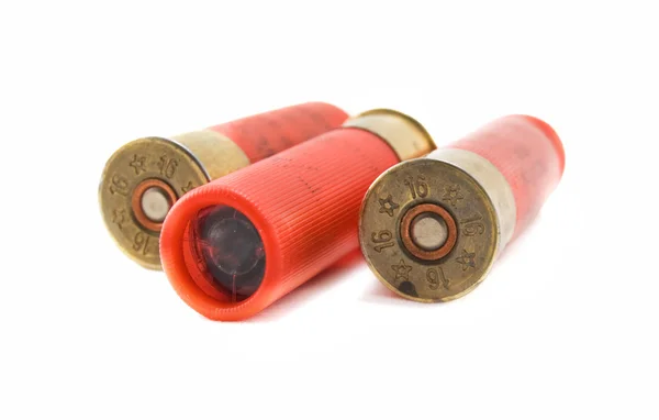 Hunting cartridges for shotgun 16 caliber — Stock Photo, Image