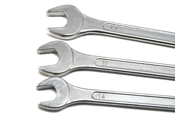 Combination Open Ended Box Ended Three Wrenches — Stock Photo, Image