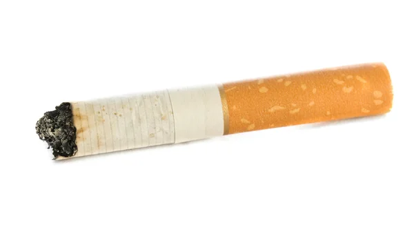 stock image A cigarette butt on white