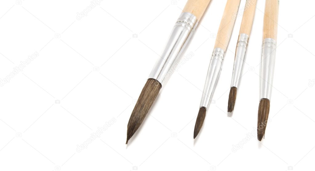 Paintbrush are isolated on a white background