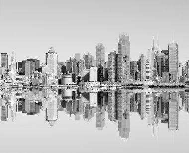 New york city skyline over the hudson river clipart