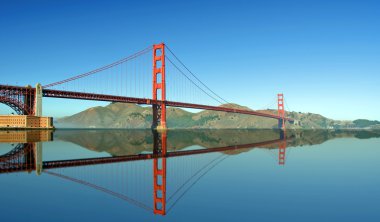 The golden gate bridge in san francisco clipart