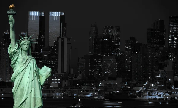 Midtown new york city zwarte en blauwe Toon — Stockfoto
