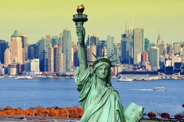 Нью-Йоркский городской пейзаж, фотография туристической концепции — стоковое фото