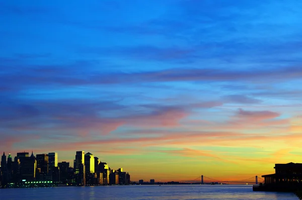 Captura de Nueva York paisaje urbano skyline, EE.UU. — Foto de Stock