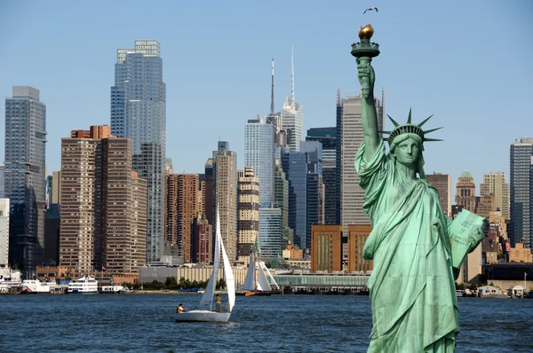 Нью-йоркський міський пейзаж, концепт-фотографія туризму Ліцензійні Стокові Фото