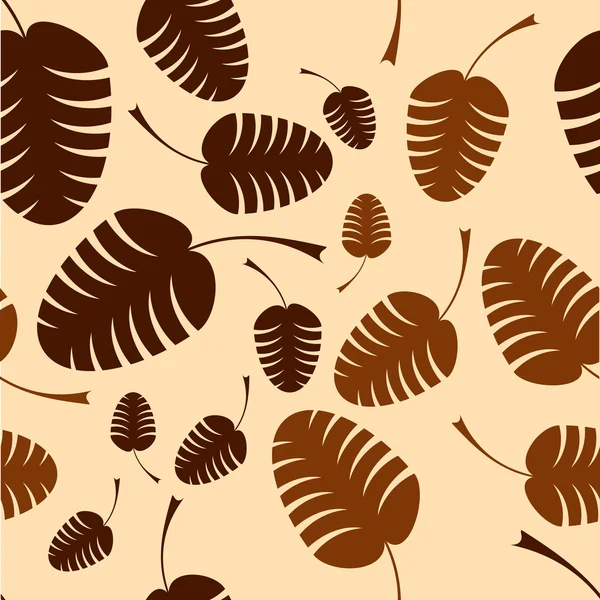 Καφέ φύλλα — Διανυσματικό Αρχείο