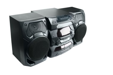 Compact stereo system clipart