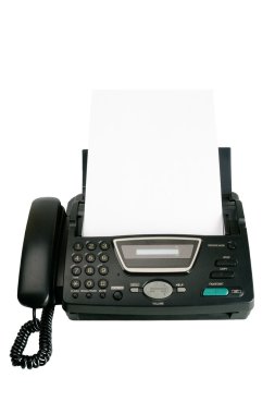 Fax machine with document clipart