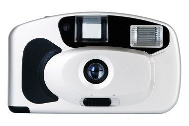 Disposable camera on white clipart