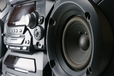 Compact stereo system clipart