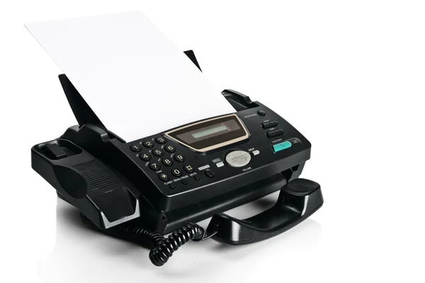 Fax machine with document — Stock Photo, Image