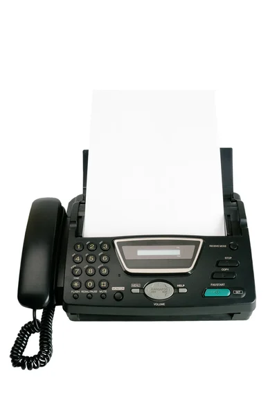 Fax maskine med dokument - Stock-foto