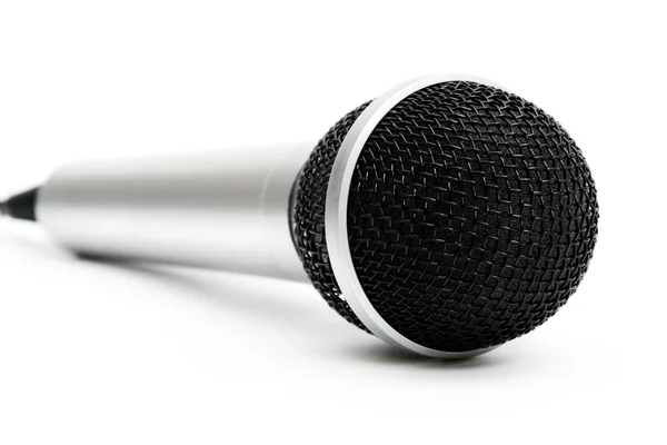 Mikrofon über Weiß — Stockfoto