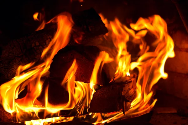 stock image Flame in fireplace