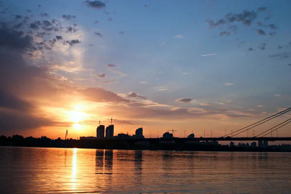 stock image Sunset over water